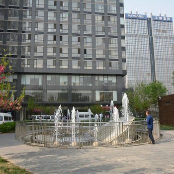 北京蓝色清新大床房酒店式公寓酒店提供图片