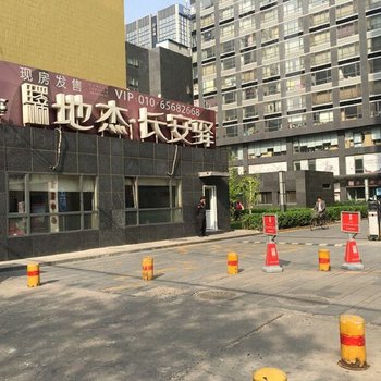 北京蓝色清新大床房酒店式公寓酒店提供图片