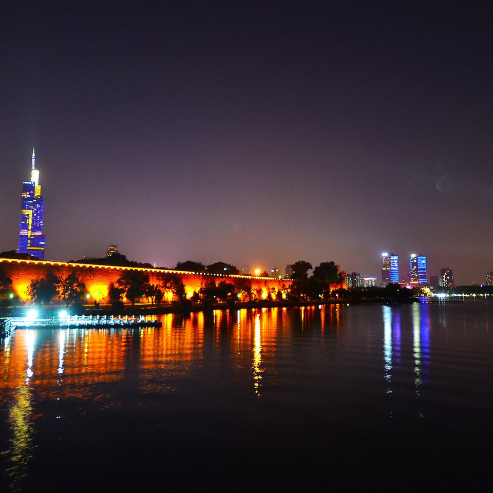 莫愁湖夜景,莫愁湖莫愁村,莫愁湖风景_大山谷图库