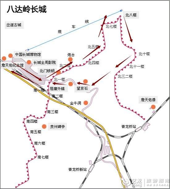 八达岭长城地图