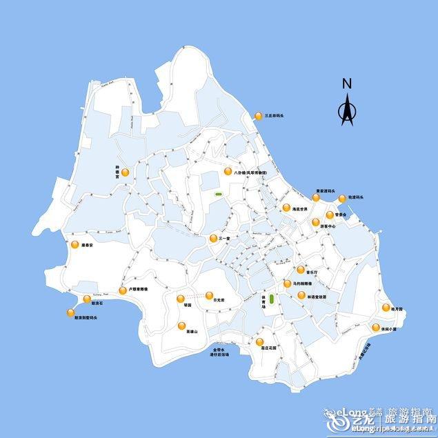 厦门鼓浪屿地图