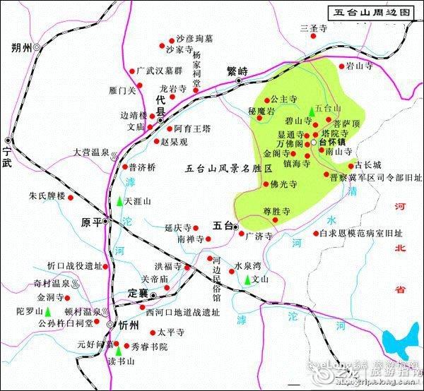 五台山位置图