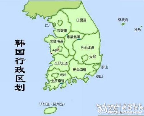 全罗南道地图 图片 艺龙旅游指南 