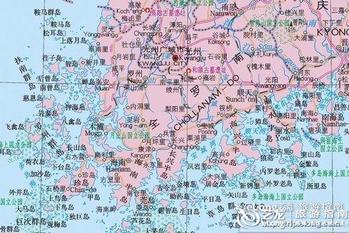 全罗南道地图 图片 艺龙旅游指南 