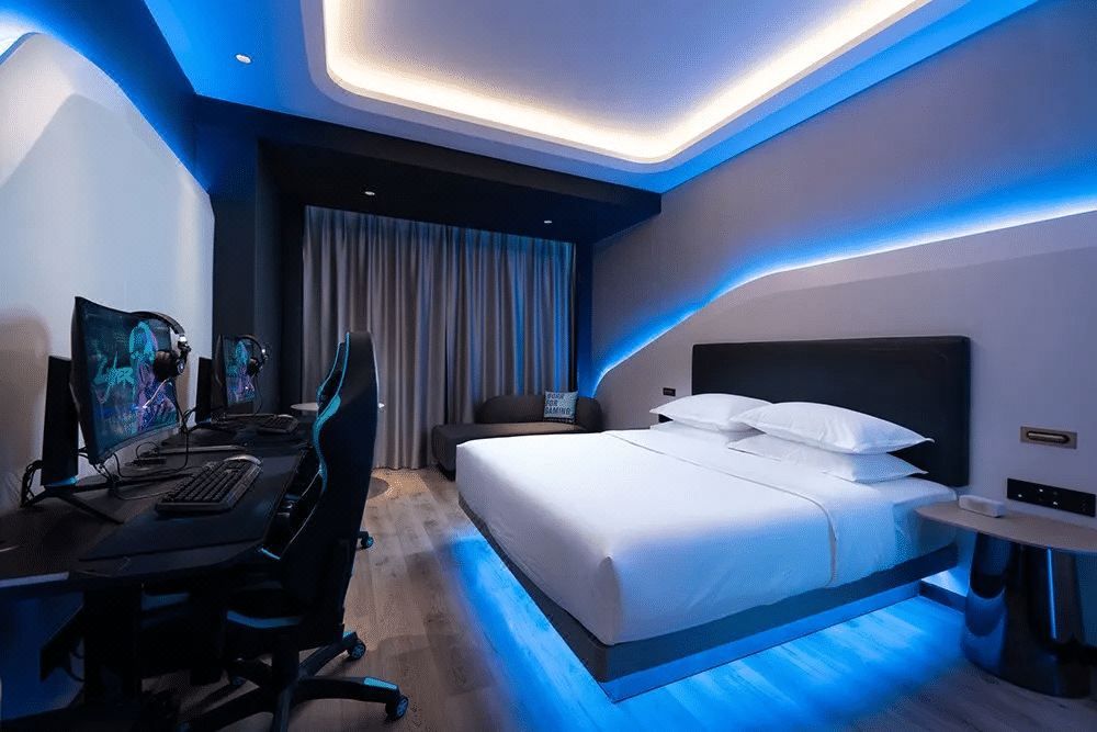 大連五光十色電競酒店(港灣廣場東港音樂噴泉店)