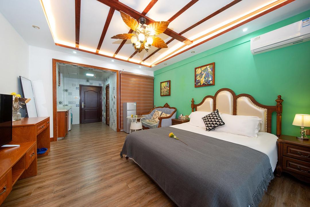 Walking around the apartment in the middle of the day