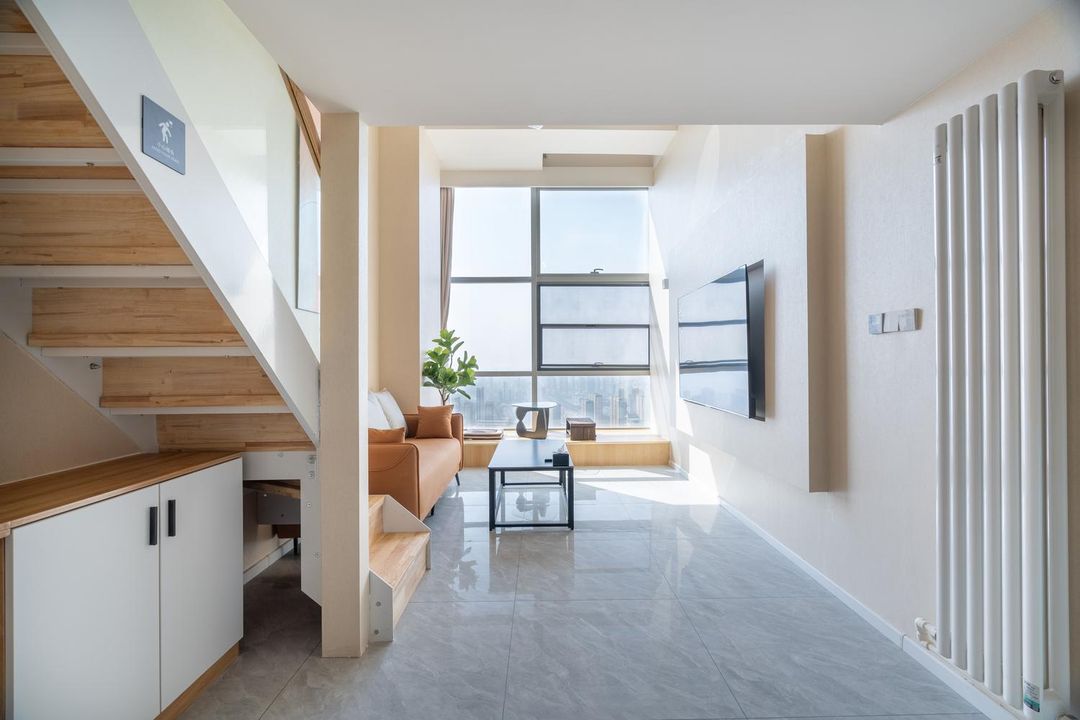 Quancheng · Lexi LOFT Seaview Smart Movie Apartment (Rizhao High-Speed Railway Station The Mixc)