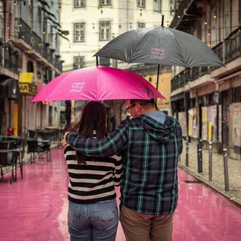 The House on the Pink Street in Lisbon