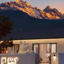 猫山下MountainCat·日照金山·猫在雪山下田野里(白沙古镇店)