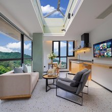 观云竹涧|Loft·Sky星空落地浴缸·野宿(珠海金湾机场太空中心店)