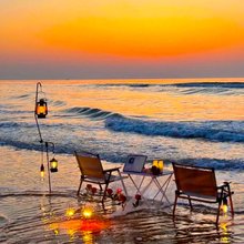 陌海·望海｜一线海景赏夕阳美景·LanM金滩那片海民宿(万尾金滩店)