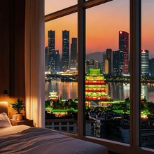 希辰Homestayl揽月江景长廊(南昌滕王阁旅游区万寿宫地铁站店)