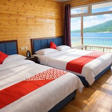 觉华岛南海浴场小海星海景小木屋