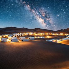寻迹沙漠·Glamping|腾格里大漠落日观星度假露营地