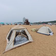 青岛花屿海庭观海日出沙滩帐篷露营民宿(太平角第三海水浴场店)