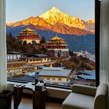 雪城供氧·云居|Full View360°古寺揽景美宿(松赞林寺店)