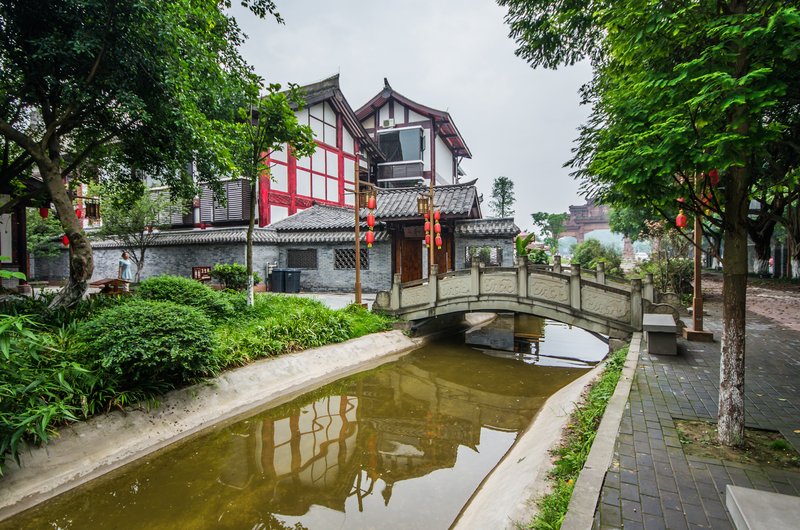 Golden Leaf Zen Resort Hotel Leshan Jinglvyuan Over view