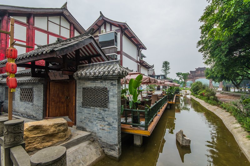 Golden Leaf Zen Resort Hotel Leshan Jinglvyuan Over view