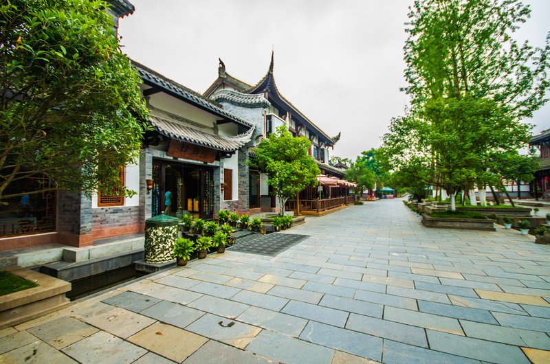 Golden Leaf Zen Resort Hotel Leshan Jinglvyuan Over view