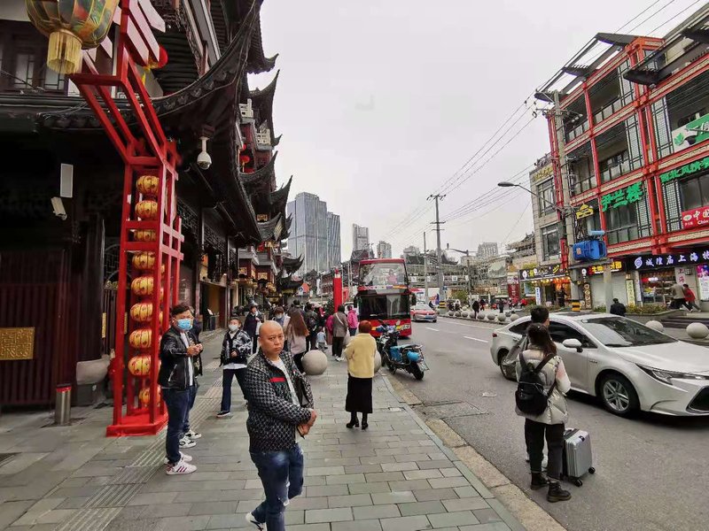 The Bund, Town God's Tempel Wassinn Hotel Shanghai Over view