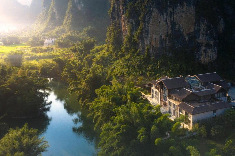 Yangshuo Yulong River Impression ResortOver view