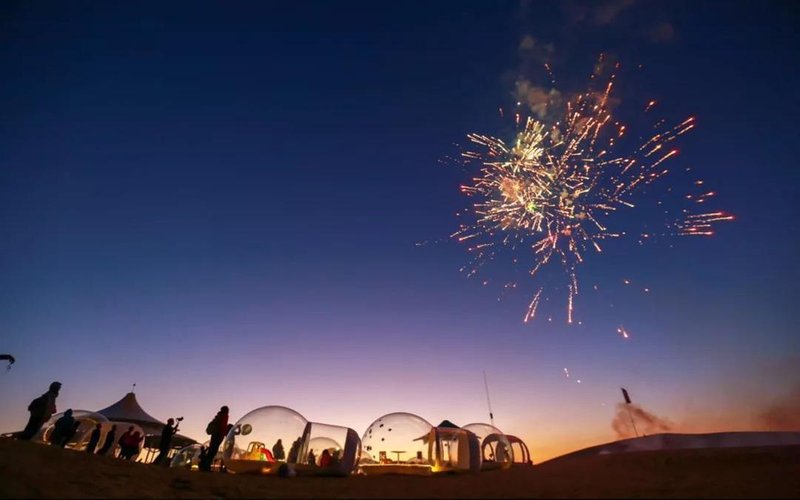 Dunhuang Siluhuarong Desert camping base Over view