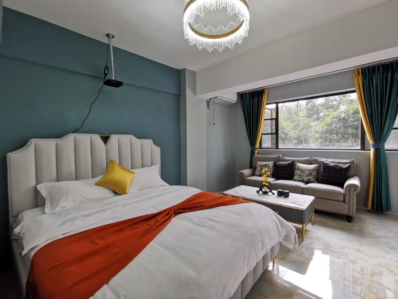 Chengdu Huguang Autumn Moon Art ApartmentGuest Room