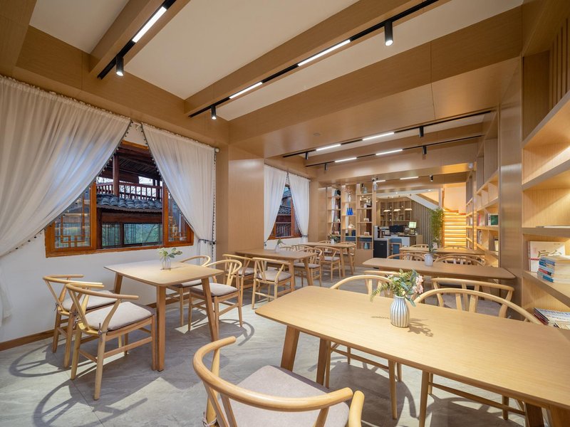 A panoramic view of the reading house in Xijiang Miao Village Restaurant